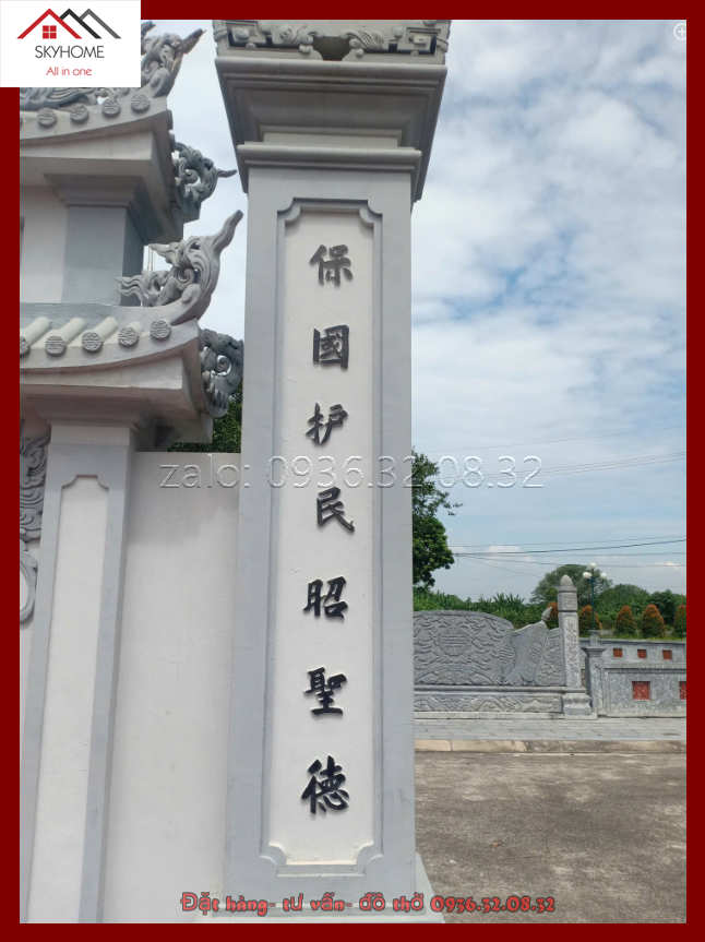 Câu đối thờ chữ Bảo quốc hộ dân/ Trừ tai giáng phúc